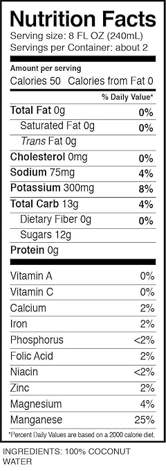 C2O Pure Coconut Water 17.5 Fluid Ounce (Pack of 12)