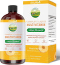 Complete Liquid Multivitamin + Hair Growth Promotes Energy Metabolism&amp Skin and Hair Function| Vitamin C D | B Vitamins | Help to Thicker Hair Wrinkles Fine Lines Skin Care (16.23OZ)