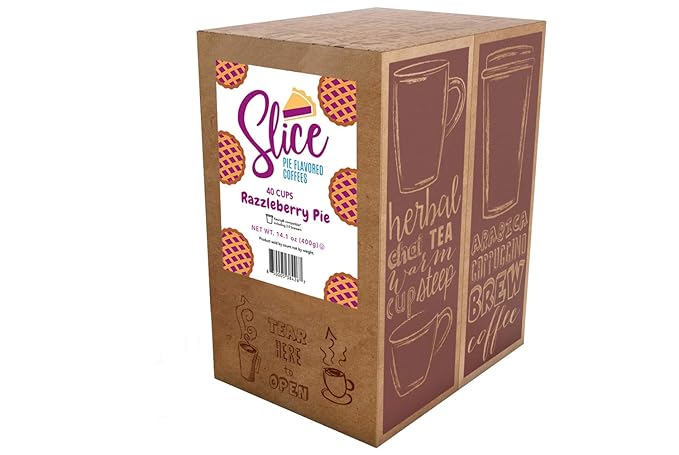 Slice Coffee Flavored Coffee Razzleberry Pie for Single Serve Brewers 40 Count