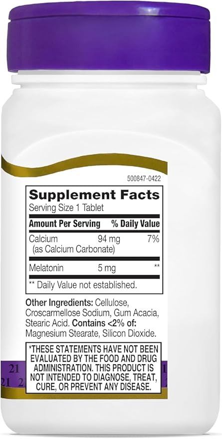 21st Century Melatonin 5mg Tablets - 120 ct Pack of 3