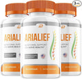 Arialief Capsules Arialief Advanced Supplement All Natural Formula to Maintain Healthy Levels Maximum Strength Daily Formula Arialif Capsules Reviews (3 Pack - 180 Capsules)