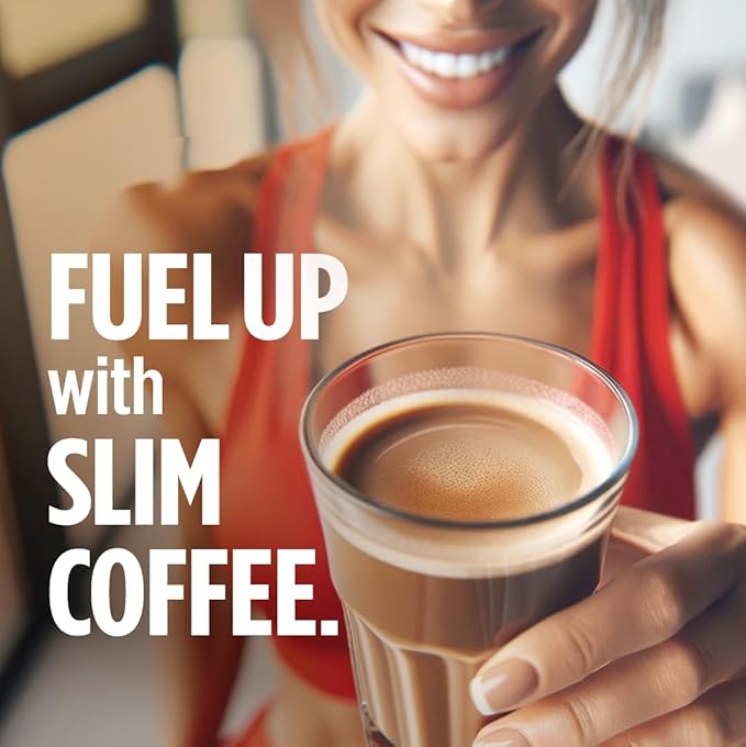 VitaCup Slim Instant Coffee Packets with Garcinia Fiber B Vitamins Skinny Coffee Bold &amp Smooth Medium Dark Roast 100% Arabica Coffee in Single Serve Sticks 48 Ct