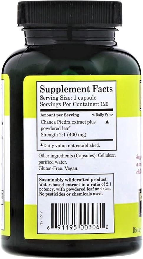Whole World Botanicals Royal Chanca Piedra™ Kidney-Bladder Support 120 Veg Capsules for Kidney and Bladder Health