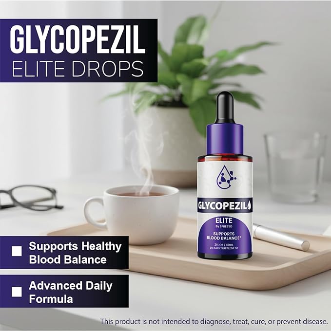 (2 Pack) Glycopezil Drops Official Glyco Pezil Blood Health Support Supplements With Premium Ingredients All Natural Maximum Strength Droppers for Stable Levels and Overall Wellness (4oz/120ml)