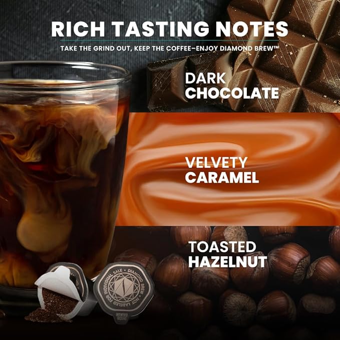 Luxury Instant Espresso - 160mg Caffeine Hot or Iced Instant Coffees Cold Brew Coffee Double Shot Espresso 12 Counts 100% Arabica Sugar Free No Additives - Original Diamond Brew