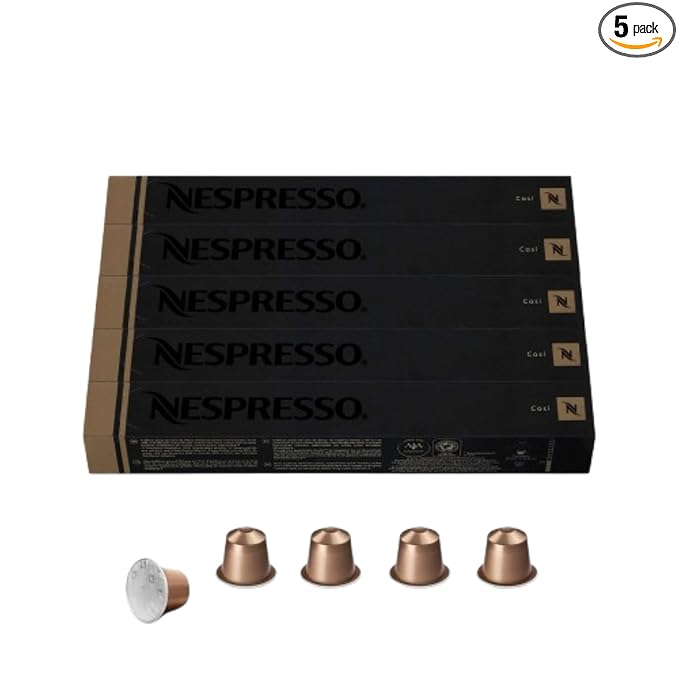 Nespresso Capsules Original Line Cosi Mild Roast Espresso Coffee 50 Count Coffee Pods