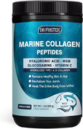 DRFOSTER Marine Collagen Peptides Powder with MSM + GC Multi Type I &amp III Collagen with Hyaluronic Acid Vitamin C &amp E for Skin Hair &amp Nails Wild-Caught Fish 50 Servings