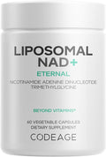 Codeage Liposomal NAD+ Supplement - NAD Nicotinamide Adenine Dinucleotide Coenzyme Pills - 500 mg NAD+ Per Serving &amp Betaine Anhydrous - Liposomal Delivery - Vegan Non-GMO Gluten-Free - 60 Capsu