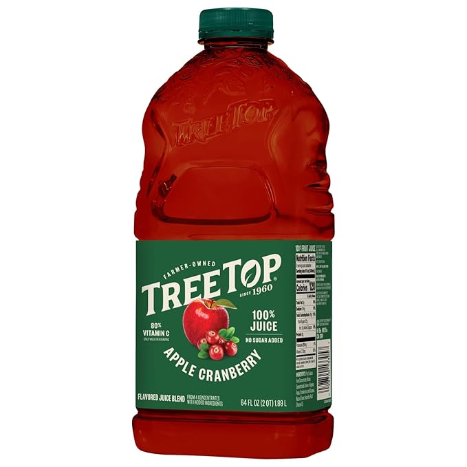 Tree Top Apple Cranberry Juice 64 Fl Oz (Pack of 8)