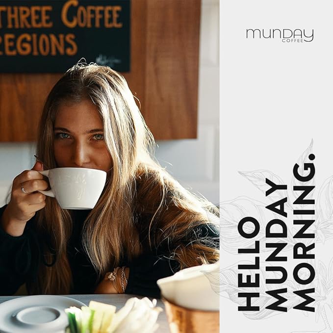 Munday Coffee Freshly Roasted Specialty Coffee - Curated from the World's Top 1% - Chosen by Experts Whole Bean Medium Roast Full Body Low Acidity - 10 oz (Ethiopia)