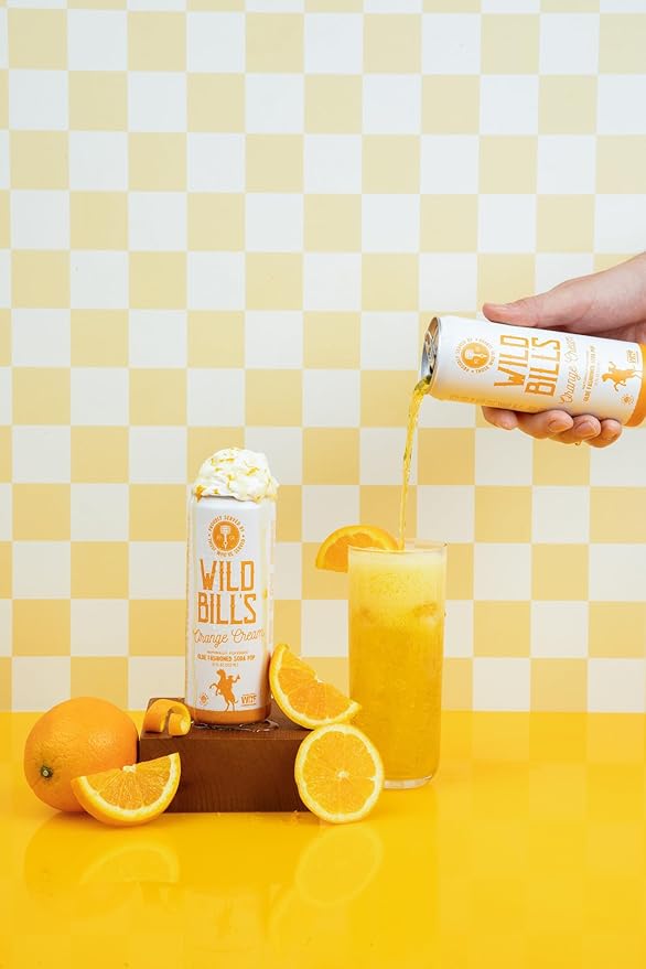 Wild Bill's 4 Flavor Craft Soda Soft Drinks Variety Pack Root Beer Black Cherry Orange + Vanilla Sodas Pure Cane Sugar Caffeine Free NO High Fructose Corn Syrup Gluten Free Vegan 12 Oz 12 Pack