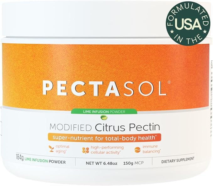 PectaSol Modified Citrus Pectin – 184g Lime Powder – Total-Body Health Supplement to Support Heart Immune System Inflammation Response &amp Healthy Aging + Maintain Healthy Galectin-3 Levels
