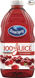 Ocean Spray 100% Juice Cranberry 60 Ounce Bottles (Pack of 8)