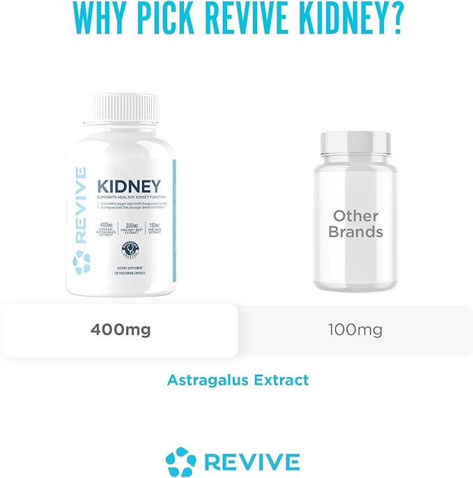 Revive MD Kidney Support Supplement for Men &amp Women – Kidney Cleanse &amp Detox Capsules for Overall Health &amp Function – Vegan-Friendly Gluten-Free &amp Soy-Free (135 Vegetarian Capsules 4