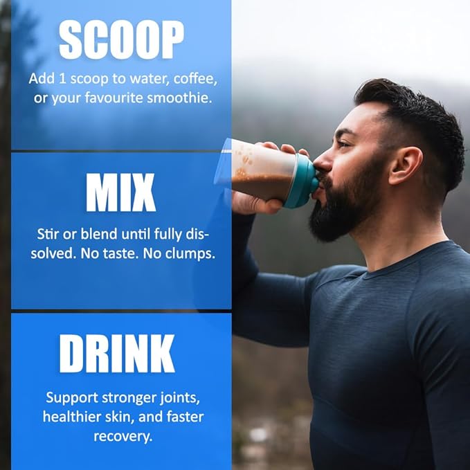 Premium Collagen for Men Bone Joint &amp Muscle Formula Recovery Non GMO Dairy Free Sugar Free Keto &amp Paleo Friendly / 30 Srvg