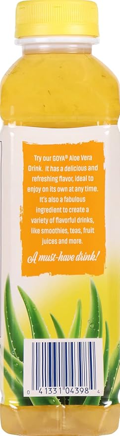 Goya Foods Aloe Vera Drink With Pineapple Flavor 16.9 Fl Oz (Pack of 12)