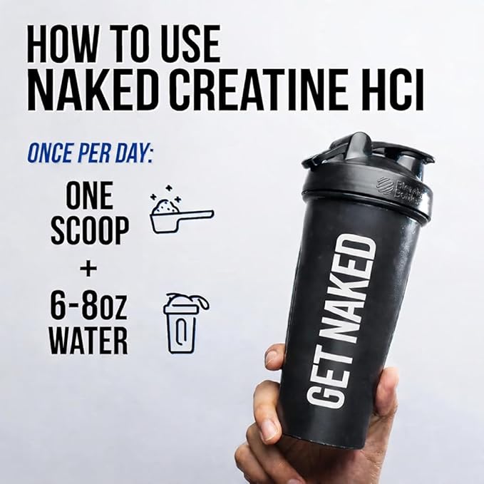 NAKED Lean Creatine HCl Powder - Raspberry Lime Vegan Non-GMO Gluten-Free No Fillers Supports Muscle Growth &amp Strength - 68 Servings