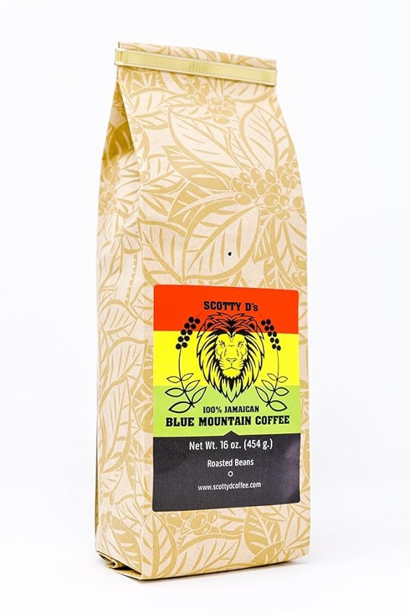 Scotty D's Jamaican Coffee 100% Blue Mountain Coffee-16 oz. (Medium Roast)(Whole Bean)