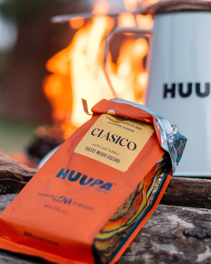 HUUPA Classic Wood-Fired Roasted Coffee Organic Arabica Coffee from Chiapas Medium Roast Ground Classic 16 oz