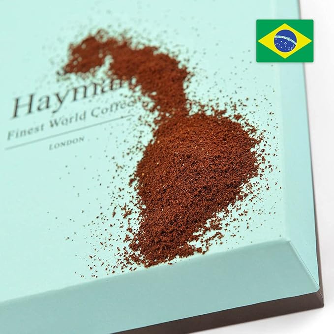 Hayman 100% Brazil Fazenda Sao Paulo Specialty Coffee Ground Medium Roast 12oz | Fresh Roasted Brazilian Coffee