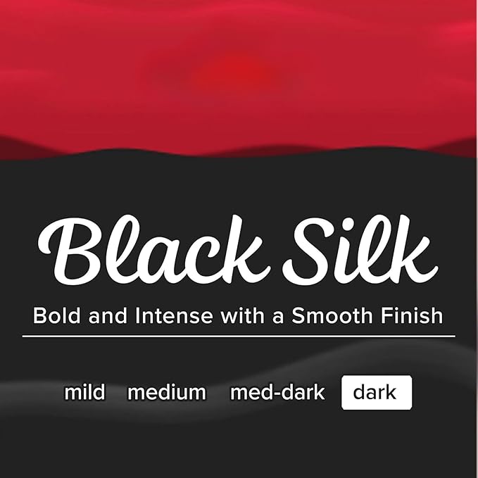 Black Silk Dark Roast Ground Coffee Extra Strong Smooth &amp Bold Flavor 100% Pure 40.3 oz 2 Pack