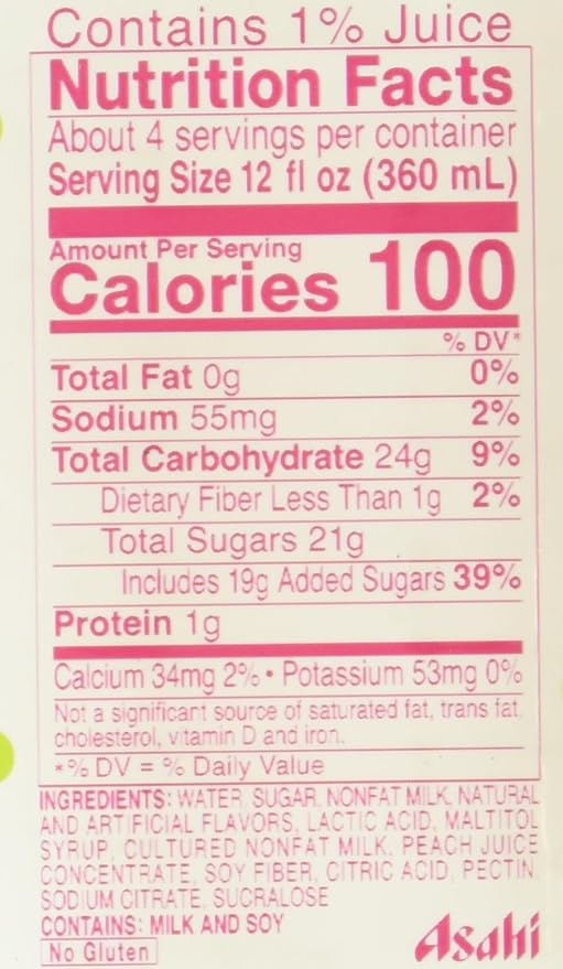 Calpico Soft Drink White Peach 50.7 fz (Pack of 2)