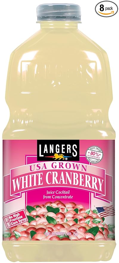 Langers White Cranberry Juice Cocktail 64 Fl Oz (Pack of 8)