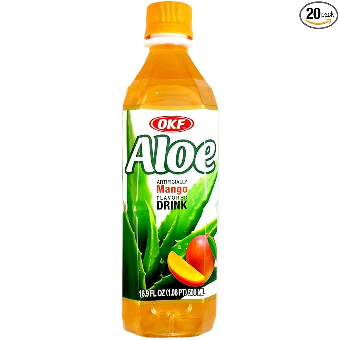 OKF Mango Aloe Drink 16.9 Fl Oz (Pack of 20)