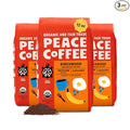 Peace Coffee Birchwood Breakfast Blend Ground Medium Roast Coffee 12 oz Pack of 3 Organic Fair Trade Smooth Mild Flavor Shade Grown Fresh Roasted