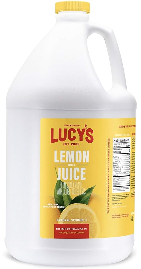 Lucy’s Family Owned - 100% Lemon Juice Gallon 128fl oz.