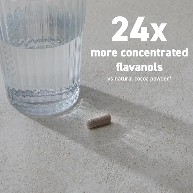 CocoaVia Memory &amp Focus Brain Supplement 30 Day Cocoa Flavanol Blend Lutein Added Caffeine for Boost. Improve Cognitive Function Attention Vegan &amp Plant Based 30 Capsules
