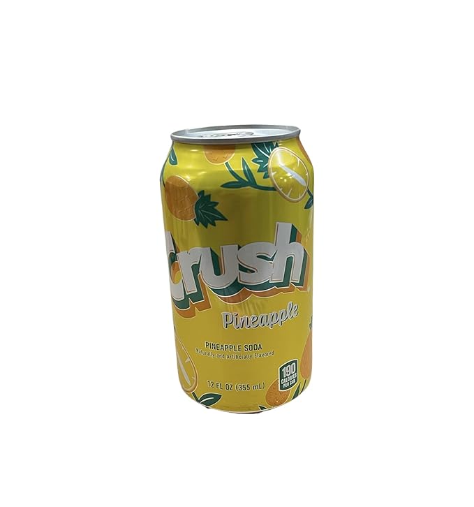 Crush Soda Munchie Box Reserve - Stocked for your Pleasure - Cans or Bottles (Pineapple Pack of (12) 12 Oz Cans)