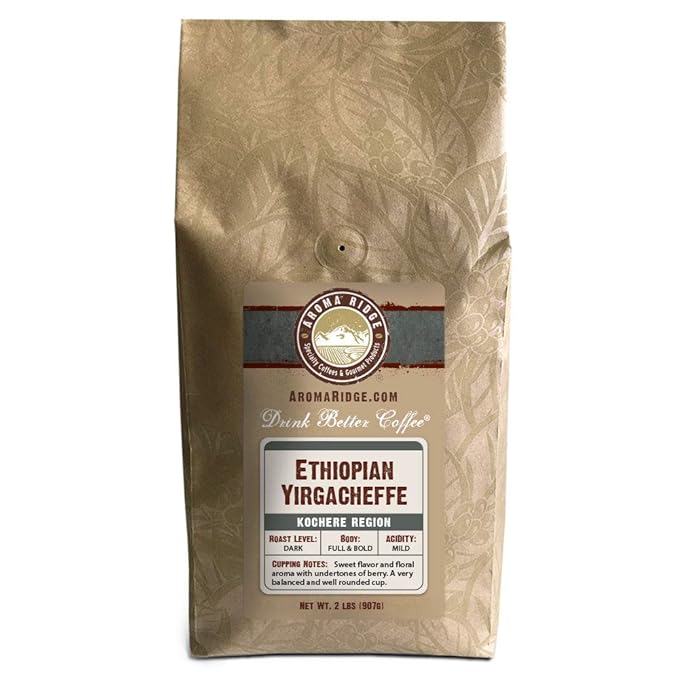 Aromaridge freshly Roasted CoffeeEthiopia Yirgacheffe Kochere region 2lb bag Wholebean