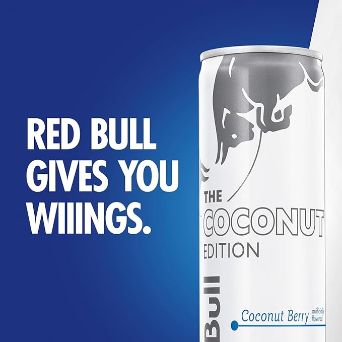 Red Bull Coconut Edition Energy Drink Coconut Berry with 80mg Caffeine plus Taurine &amp B Vitamins 8.4 Fl Oz Pack of 12 Cans