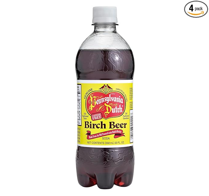 AmishTastes PA Dutch Birch Beer A Dark Old-Fashioned Favorite Amish Drink 20 Oz. (Pack of 4)
