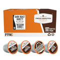 Fresh Roasted Coffee Dark Roast Variety Pack K-Cup Compatible 96 Pods