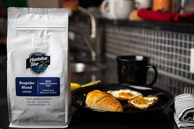 Exotic Fusion Duo: 1lb Jamaica Blue Mountain Ground + 1lb Bespoke Blend Ground Coffee Medium Roast