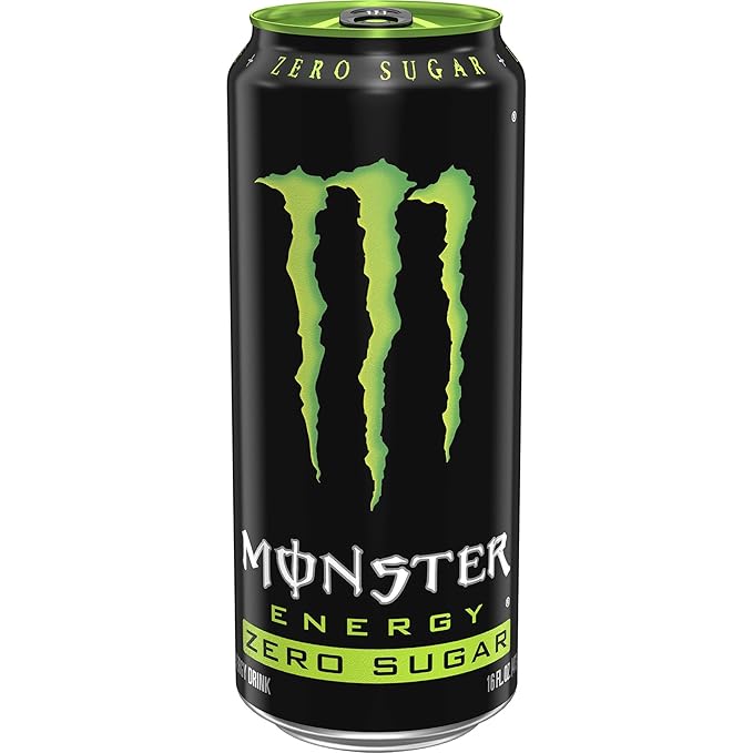 Monster Energy Zero Sugar Green Original Low Calorie Energy Drink 16 Ounce (Pack of 15) Can