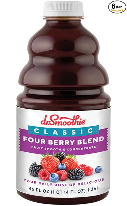 Dr. Smoothie Classic Four Berry Blend 46 fl oz (Pack of 6)