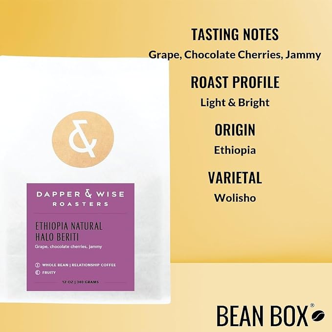 Bean Box Coffee Sampler - Roasted by Dapper 4-Pack Whole Bean Coffee Gourmet Coffee