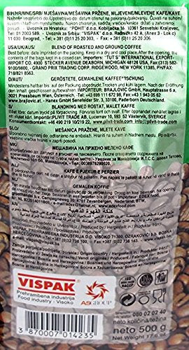 VISPAK ZLATNA DZEZVA GROUND COFFEE 500g (Pack of 2)