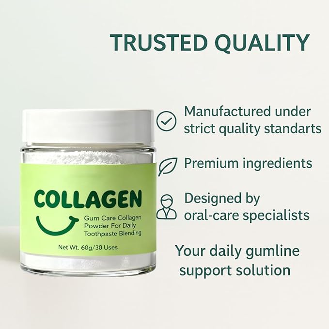 Collagen Strengthening Collagen Powder Collagen Powder for Gums Daily Gum-Line &amp Enamel Support Formula for Brighter Smile Reduced Sensitivity &amp Healthier Gums (2)