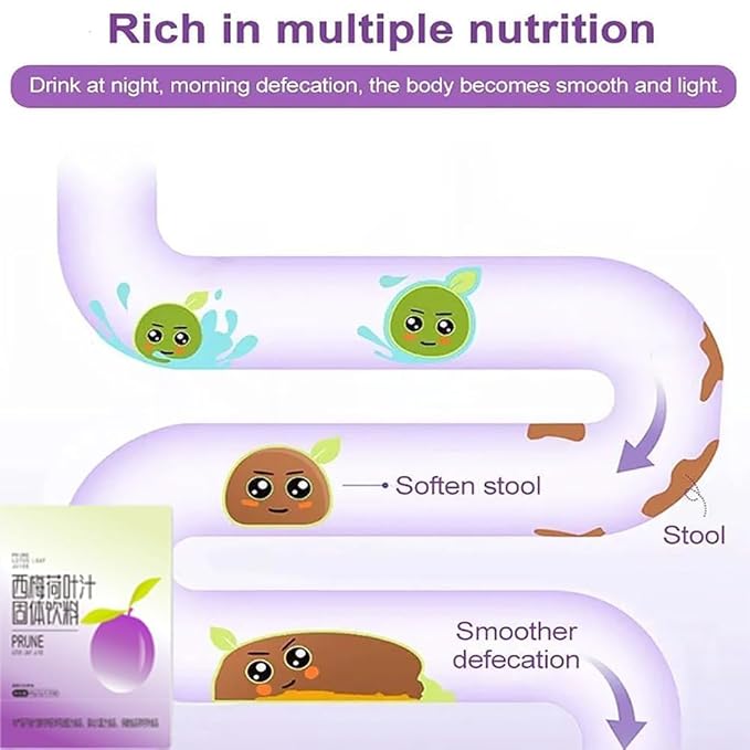 Prune Lotus Leaf Juice Prune Juice Organic Prune Lotus Leaf Juice Prune Juice for Constipation for Big Belly and Fat People (3box)