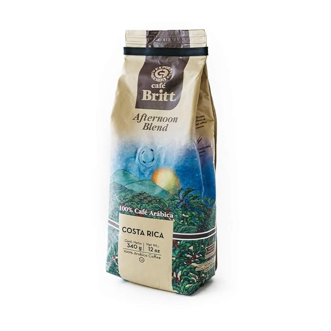 Café Britt® - Costa Rican Afternoon Blend Coffee (12 oz.) (3-Pack) - Ground Arabica Coffee Kosher Gluten Free 100% Gourmet &amp Medium Roast