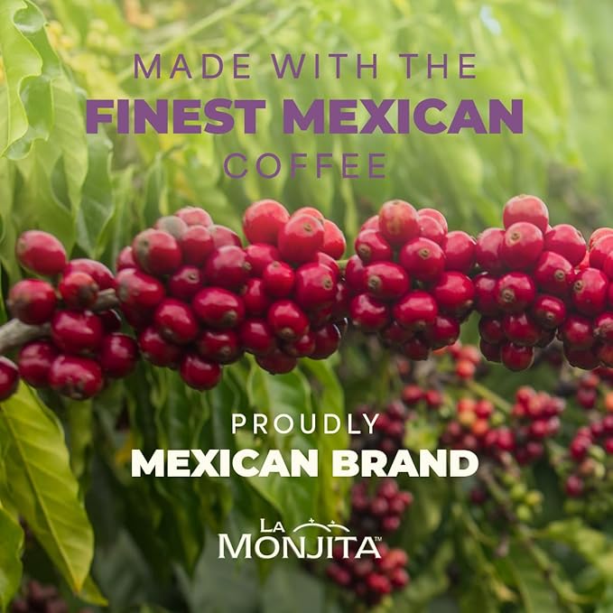 La Monjita Traditional Mexican Coffee - Café de la Olla – 34 Servings – Ground Coffee Blend with Cinnamon &amp Clove (1kg / 35.2oz Pouch)