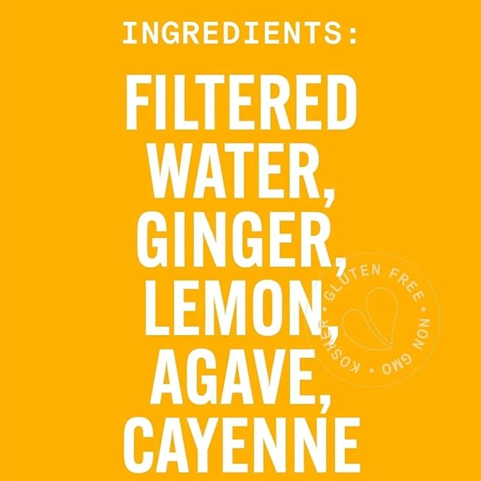 Pure Green Cold Pressed Juice - Pure Gingerade - Fresh Functional Blend with Agave Ginger Lemon Cayenne - Natural Gluten Free Non-GMO No Artificial Colors or Flavors - Made from Real Fruits &amp