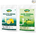 Yeshvi NATURAL Mojito Drink Powder &amp Aam panna Powder Combo Pack Instant Drink Powder Immunity Booster Healthy Summer Drink Fruit Juice Powder for Adults 200gm