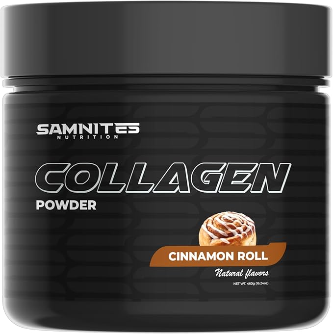 Collagen Powder Cinnamon Roll Flavor 20g Protein Natural Ingredients Gluten Free No Artificial Colors Supports Skin Hair Joints
