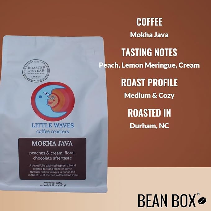 Bean Box Coffee Sampler - Roasted by Little Waves 4-Pack Whole Bean Coffee Gourmet Coffee