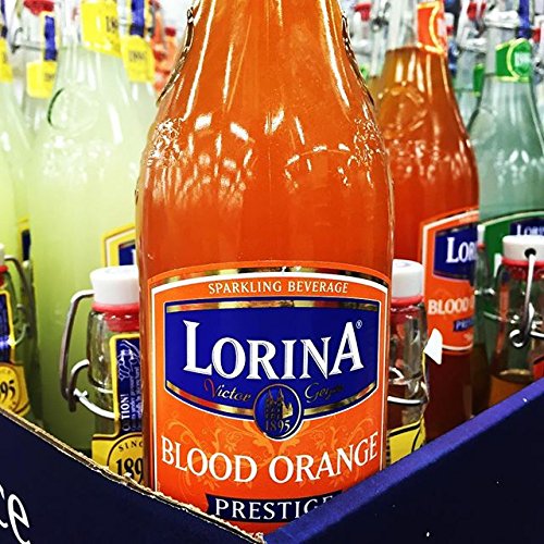 Lorina Sparkling Soda Water Blood Orange Flavor Prestige Collection (25.4oz 3-Pack) Naturally Flavored Carbonated Soda Water Artisan Crafted Gluten-Free Beverage - No Artificial Colors or Flavors